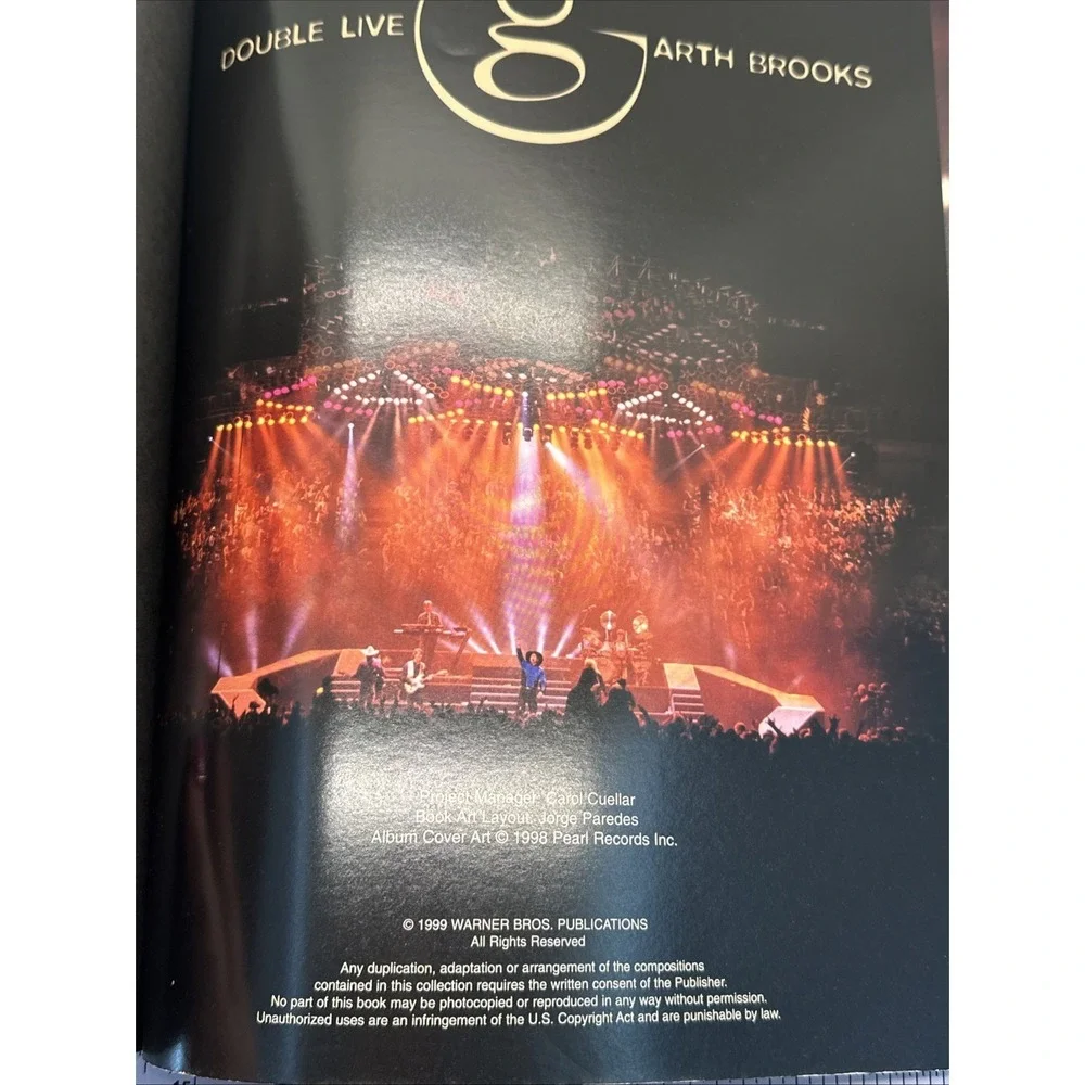 Garth Brooks: Double Live -‎ Piano/Vocal/Chords Music Book